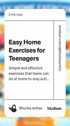 Easy Home Exercises for Teenagers