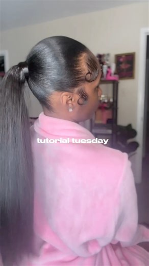 SUNNY BUNNYY✨ on Instagram: "We’re so back 🫶🏾 First tutorial Tuesday of the year. Let me know if yall like this style video or would prefer a voiceover instead. I used @dolahairmall Black Castor Oil Edge Control to help me achieve this sleeke style & edges! Love it so much! No flakes just sleek & shine. Many more tutorials to come ✨ #hairtutorial #blackhairtiktok #sleekponytail #dolahair #tutorialtuesday"
