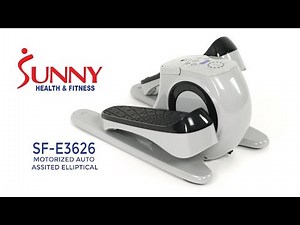 Sunny Health & Fitness SF-E3626 Motorized Auto Assisted Elliptical Peddler Exerciser