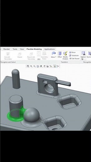 applying the flexible remove feature - Creo