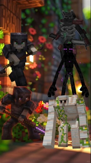 Steve & Alex with Spear Vs mutant Mobs#minecraftshorts #shortsfeed #trendingshorts #shorts