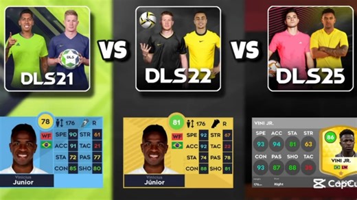 【DLS25】DLS 21 VS DLS 22 VS DLS 25球员