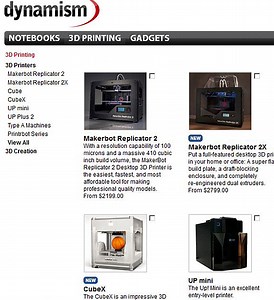 Dynamism Opens 3D Printer Storefront Online