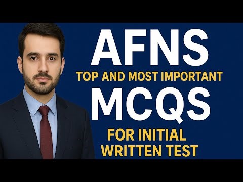 AFNS Most Important MCQs for Initial Written Test 2025 | Top AFNS Preparation