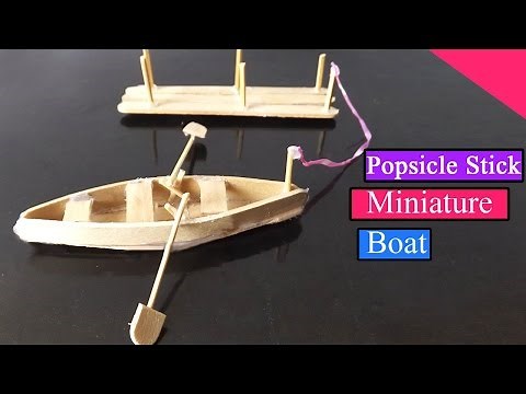 Popsicle Stick Crafts | How To Make A Cute Miniature Boat ( EASY)