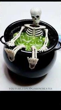 I made a lighted resin Halloween decoration of a skeleton in a cauldron