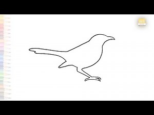 Bird drawing templates | Outline drawings | How to draw A Bird easy step by step | #artjanag