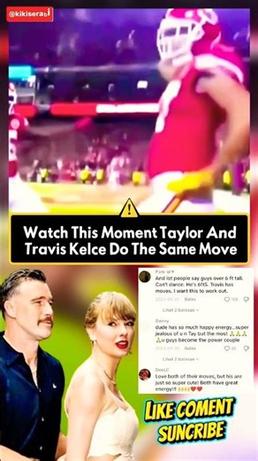 Watch This Moment Taylor And Travis Kelce Do The Same Move #taylorswift #traviskelce #shorts