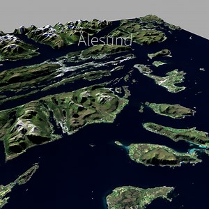 Ålesund — Digital terrain 3D model - Fedir Gontsa
