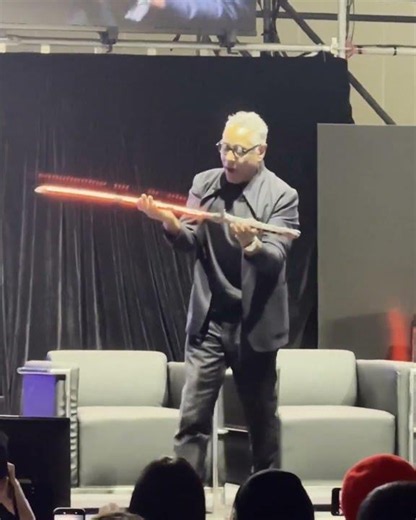 Giancarlo Esposito's Hong Kong Comic Con appearance with a Cyberpunk 2077 Sword