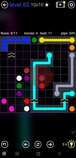 How To Solve Flow Free Bridges 10x10 Mania Pack Level 65 Board Walk Through Solution Walkthrough