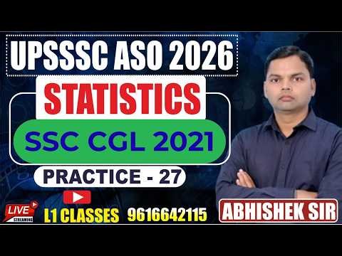 PRACTICE- 27 || ASO / ARO Exam 2026 #statistics #aso #aro #upsssc #rpsc #ukpsc #abhisheksir #upsi