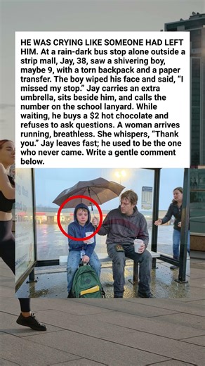 Stranger Notices Kid Crying at Bus Stop