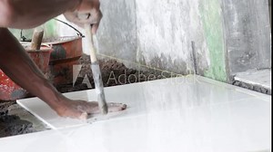 the process of cutting iron plate using a cutting torch or welding cutter