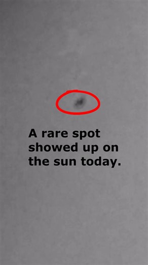 Rare Sunspot Observation Today