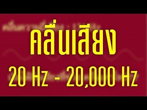 ความถี่เสียง 20 Hz - 20000 Hz