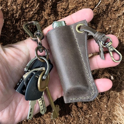 Leather Lighter Case for Bic Maxi Handmade Leather Lighter Holder EDC Keychain Lighter Cover Rustic Leather Gift for Him Everyday Carry Gear - Etsy