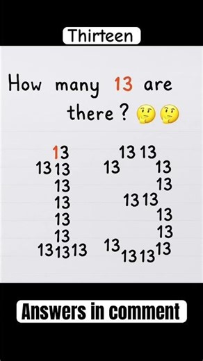 “Can You Spot All the 13’s? 🤯 | #emojipuzzle #emojyfind #numbergame