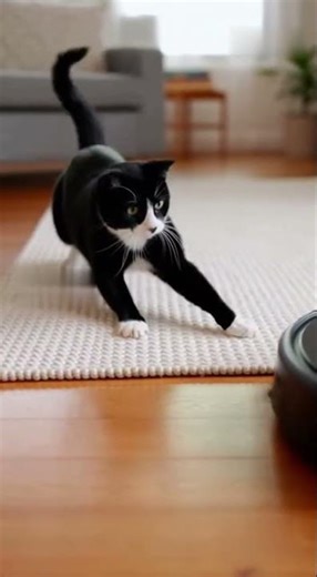 Cat vs Vacuum Cleaner — The Battle of the Century! 😹🧹 #FunnyCat #CatVsVacuum