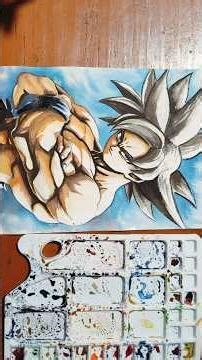 drawing goku with water colour...🔥🔥
