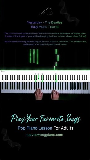 Yesterday - The Beatles | Easy Piano Tutorial