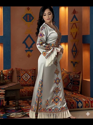 Élégance Kabyle Intemporelle avec Robe Blanche