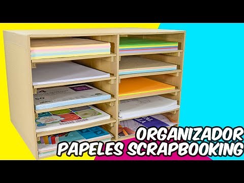Cardboard organizer for scrapbooks