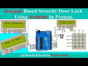 Password door lock Using keypad and Arduino - Proteus