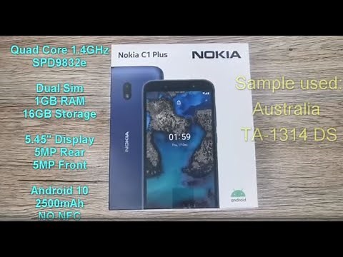 Australia | Nokia C1 plus 4G Dual sim | Overview and Spec Detail