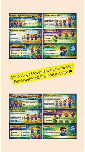 #simon says movement game for kids fun listening and physical activity #3 creative variation