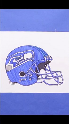 Seattle Seahawks helmet drawing