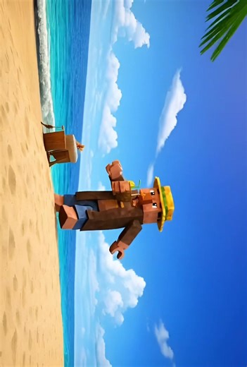 Minecraft beach #minecrafter #beach #voleibol