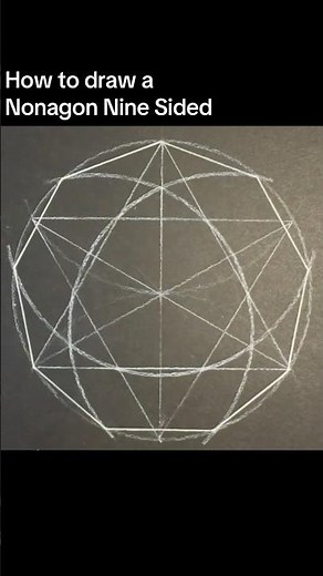 How to draw a Nonagon