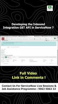 Developing the Inbound Integration GET API in ServiceNow | By Veda Technologies