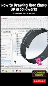 How to Drawing Hose Clamp 3D in Solidworks