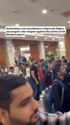 Amid delays and cancellations of SpiceJet flights, passengers raise slogans against the airline