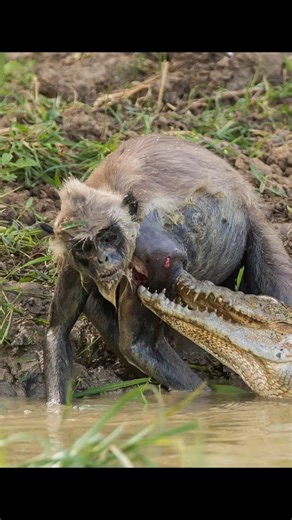 Crocodile Suddenly Attack Monkey By info fact News