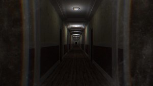 Creepy Hallway with Lights On and Off Animation Loop