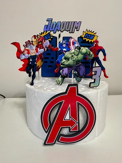 Avengers Cake Topper - Avenger Birthday - Etsy