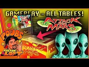Arcade1Up Attack From Mars Pinball Gameplay! All 10 Tables!