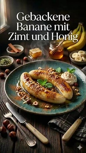 Süße Sünde aus dem Ofen: Gebackene Banane mit Honig & Zimt