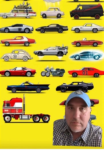 Can you name all of these famous TV/Movie vehicles from the 70s and 80s?