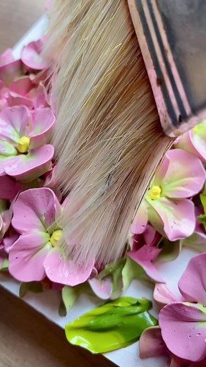 ASMR Brush Dusting Painting and Facts | Thick Paint Sounds