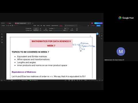 Equivalent and Similar matrices(W7)