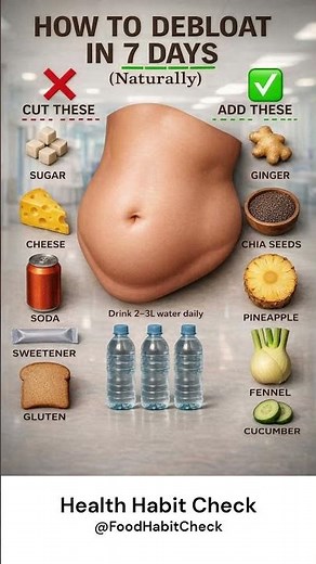 How to Debloat in 7 Days Explained #healthyfood #digestivehealth #wellnesstips