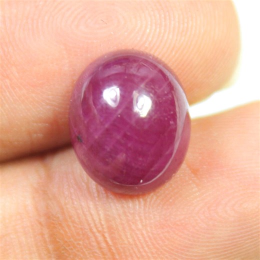 Red Ruby Cabochon, 7.5 Ct Oval Gemstone, Indian Mine Ruby - Etsy