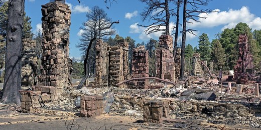 See it: Charred remains of historic Grand Canyon Lodge after wildfire rips through North Rim