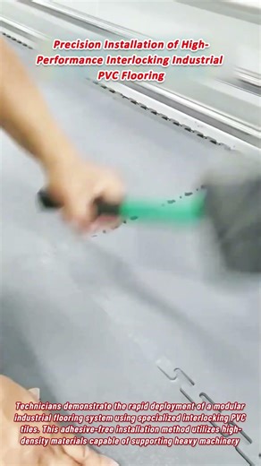 Precision Installation of High Performance Interlocking Industrial PVC Flooring