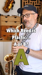 Cane reed or plastic reed. Which is which? Put your guesses in the comments! BetterSax Jazz cut reeds: https://geni.us/reed, Legere synthetic reeds: https://geni.us/sed0Z1w #saxophonereeds #saxophone #sax #saxophonist #bettersax | Better Sax