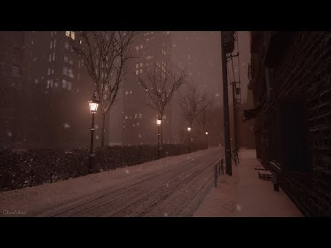 🎬 Snowy Night Walking | Sounds of Falling Snow, Snowfall, Relaxing, Sleeping, Study, Reminiscence